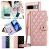 Crossbody Zipper Wallet Case for Google Pixel 10 9 8 7 10Pro 9Pro XL 8Pro 7Pro 7a 8a 9a Kickstand Cards Cash Pocket Phone Cover