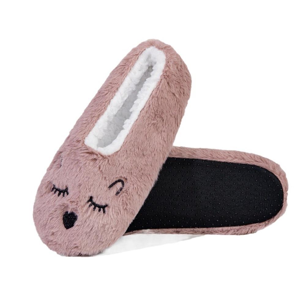 

Soft Slipper Socks Women Anti-Slip Winter Plush Socks Cute Thicken Thermal Socks Bedroom Mark Size EU38-40 рожевий