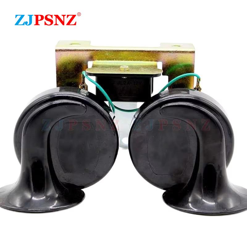 12V 24V Car Snail Horn With Relay Metal Bracket High/Low Dual-Tone Sound Electric Horn Kits Waterproof For Truck Auto Motorcycle