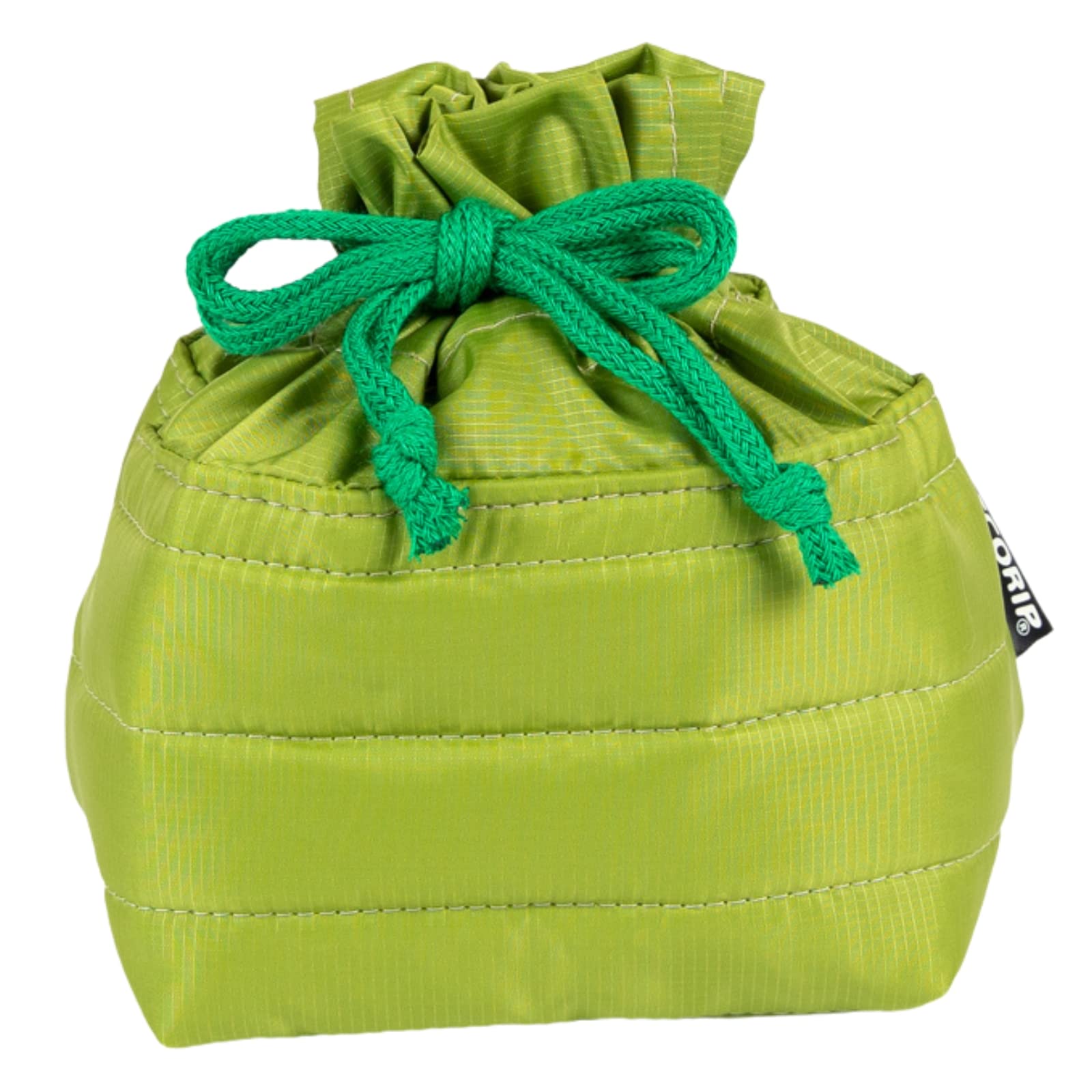 padou Ecorip Cooler Rice Ball Drawstring Bag Made with Recycled Insulated Drawstring Lunch Keeps Food Cold and Made in Japan (Green) - зелёный
