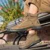 Women/ Men's PU Leather Boots, Men's Fashionable Handmade Stitched Ankle Boots, Flat Bottomed Lace Up Casual Shoes
