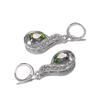 European and American Fashion New Colorful Topaz Shiny Earrings for Women Simple Drop-shaped Earrings