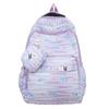 Zebra Print Backpack Women's Large Capacity Backpack Student School Bag with Coin Purse