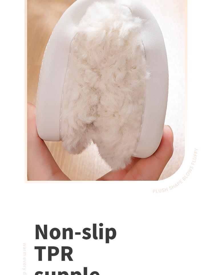 Damen Winter Baumwollpantoffeln - 2024 Niedliches Schafwoll-Plüsch, Weiche Sohle, Innen-/Außenbereich