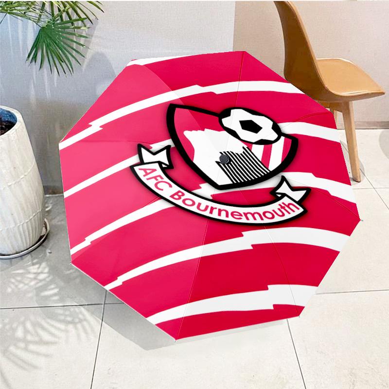 Automatyczny parasol z nadrukiem herbu AFC, 8-żebrowy, do podróży, na kemping, parasol codzienny, niezbędny prezent dla rodziny i przyjaciół