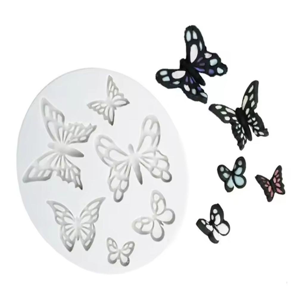 1pc-Butterfly Shape Fondant Cake Silicone Mold Biscuits Pastry Mould Ice Cube Chocolate Candy Molds Cake Decoration Baking Tool