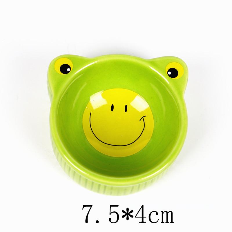 Hamster Ceramic Feeding Bowl Feeding Basin Guinea Pig Chinchilla Hedgehog Small Pet Round Bowl Food Water Feeder