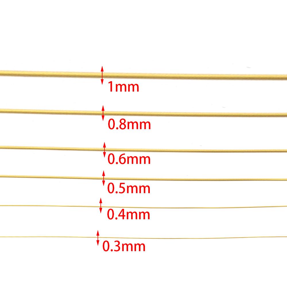 1Roll Gold Color Copper Wire 0.3/0.4/0.5/0.6/0.8/1mm Thread Beading Line Cords String For Jewelry Making DIY Bracelet Necklace