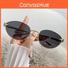 Retro Oval Metal Frame Sunglasses With Uv400 Protection For Fashion And Outdoors