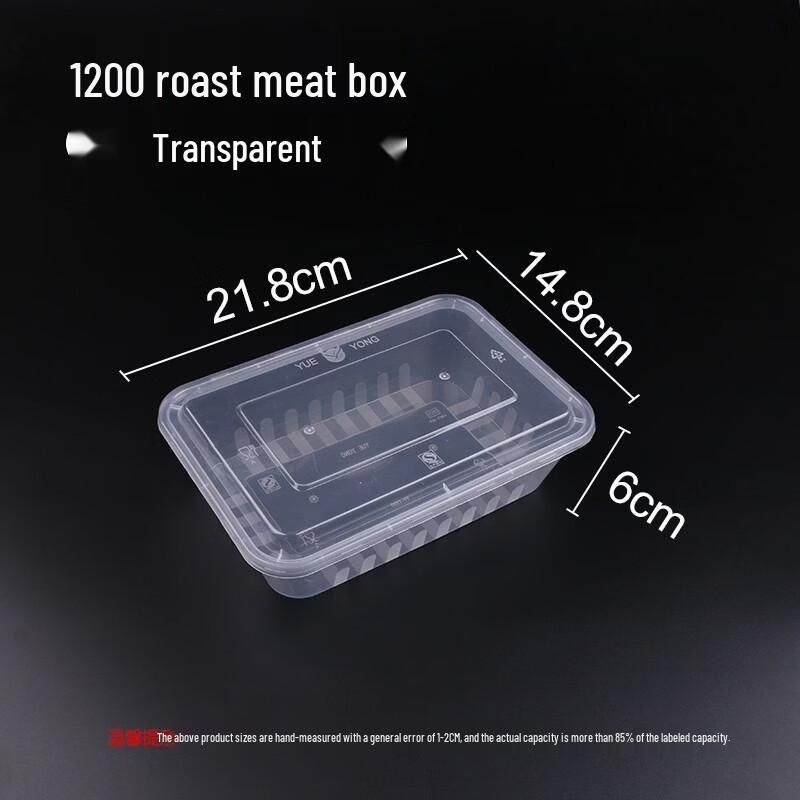 Yueyong Disposable Microwavable Takeout Containers with Lids (50-pack)