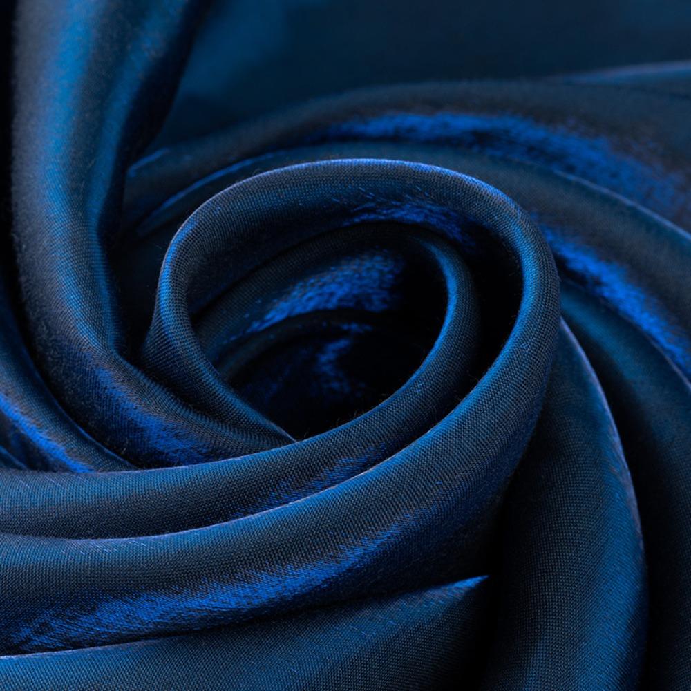 Soft Satin-Like Fabric Mermaid Gradient Color Fabric DIY Dress Material for Wedding Dress темно-синий