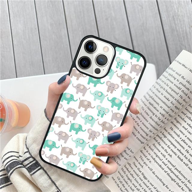 Indian Baby Elephants Coque Shell For iPhone 17 Air 15 16 14 13 12 Pro Max 11 Pro Max Plus Phone Case Cover