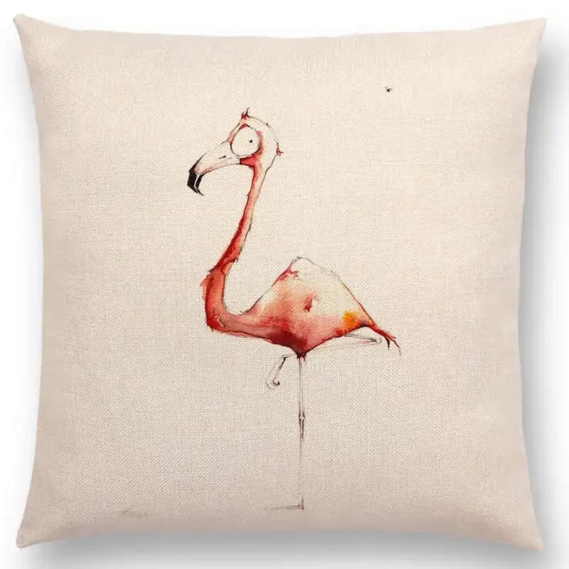 Lustige Cartoon Schurken Tiere Sofa Kissenbezug Eichhörnchen Hase Maus Flamingo Fuchs Hund Eule Vogel Tom und Jerry Kissenbezug