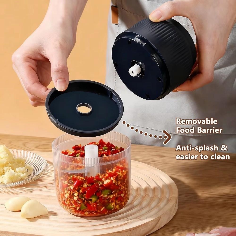 Kabelloser elektrischer Gemüseschneider Tragbarer Küchen-Food-Chopper Knoblauchzerkleinerer