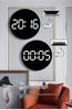 Minimalist Multifunctional Wall Clock with Silent Operation, Temperature & Humidity Display 5501