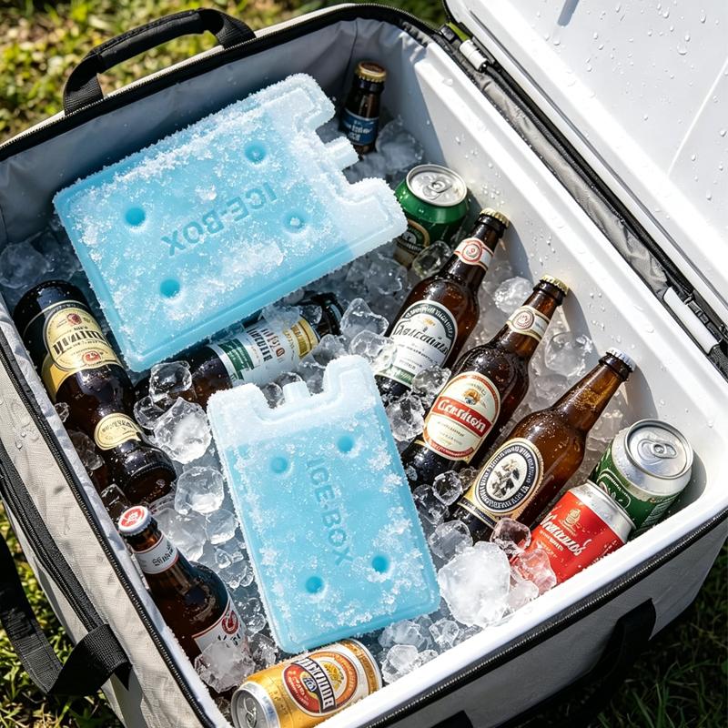 Reusable Fresh-Keeping Ice Box Water Injection Ice Box for Picnic Cooler Ice Pack Suit  Fresh Food Storage for Cold Chain
