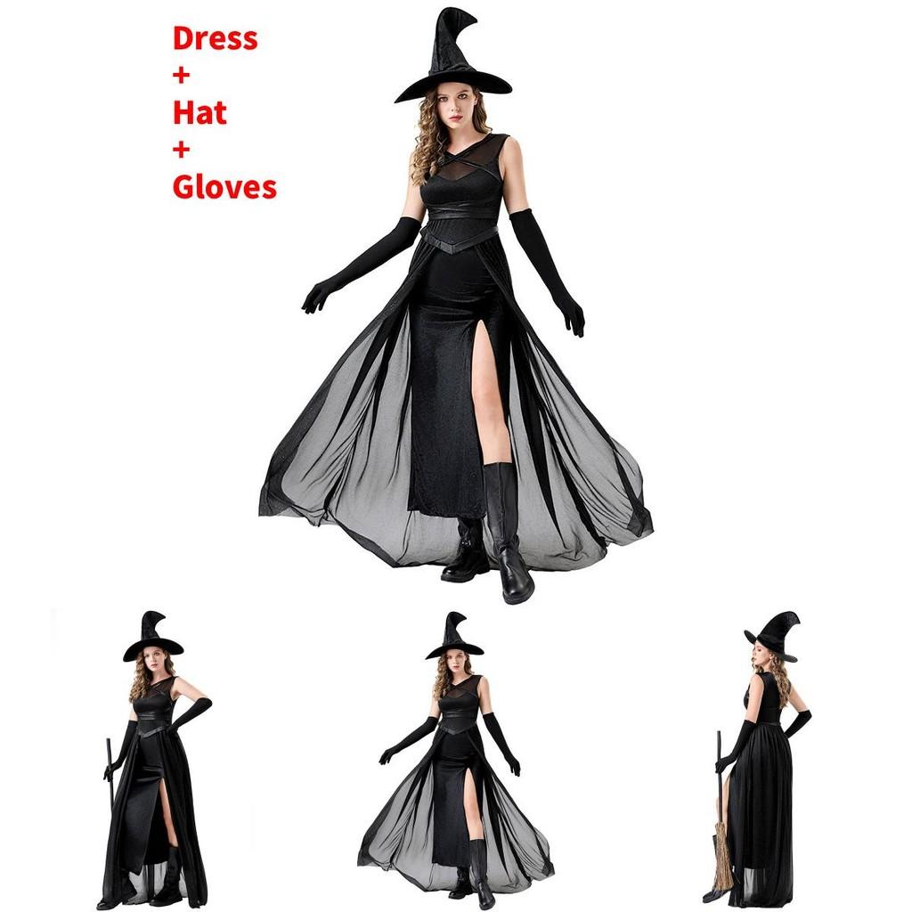 Game Theme Witch Costume For Women With Polyester Fabric For Halloween Party Dress Up