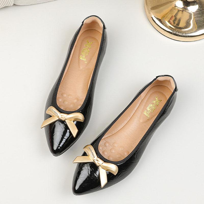 Spring Autumn Patent Leather Woman Flats Shoes Ballets Fashion Office Ladies Female Girl Ballerina Dress Shoes Loafers WSH5335