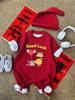 Make Your Wishes Come True: New Year Parent-Child Jujube Red Sweatshirt for Autumn/Winter - Family Outfit for Three or Four