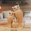 1Pc Resin Three Owl Statue Ornaments, Owl Statue for Home, Shelf, Living Room, Bedroom, Office, Desk, Bookcase Decoration, Animal Ornaments