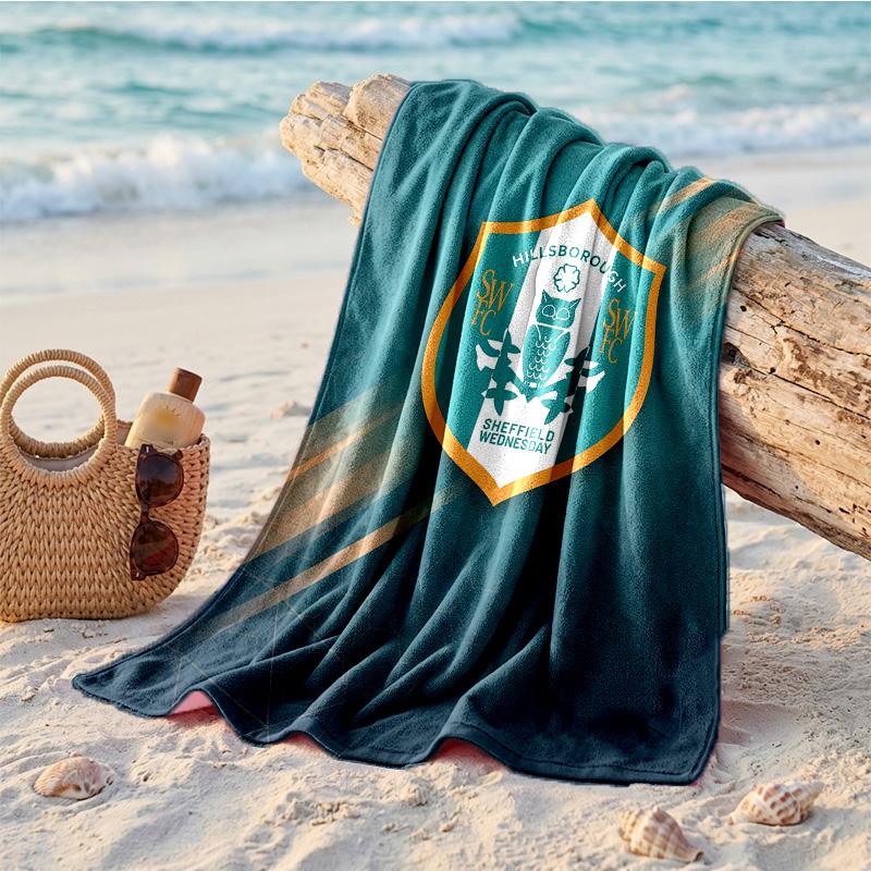 Asciugamano da Spiaggia Tema Sheffield Wednesday Morbido Asciugatura Rapida?Asciugamano Asciutto Per Vacanze Estive Al Mare Nuoto