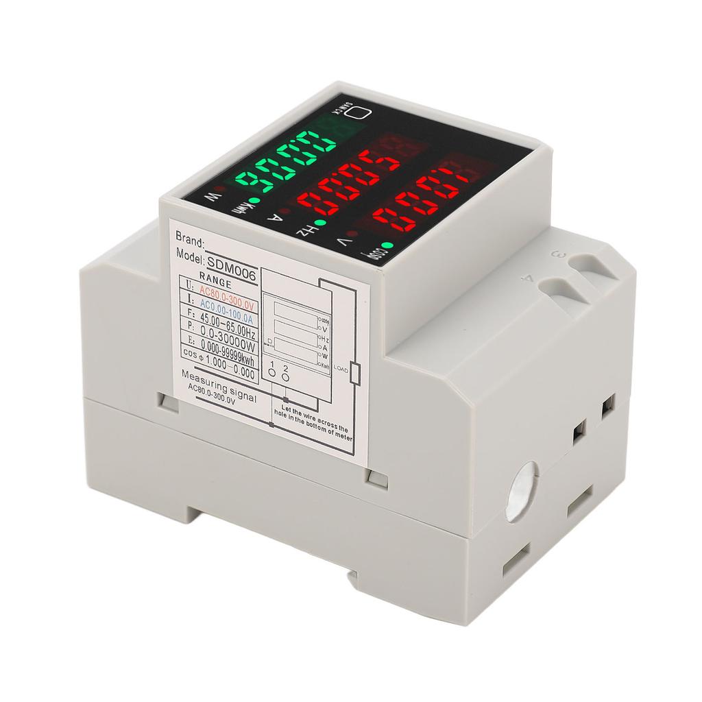 Digital Power Meter Energy Monitor Voltage Current Power Frequency Tester AC 80‑300V 0‑100A