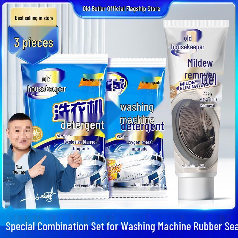 Old Butler Automatic Washing Machine Cleaning Powder - Descaling, Oxygen Bleach for Stains