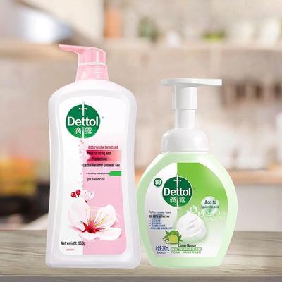 Dettol Moisturizing Body Wash & Foaming Hand Soap Set