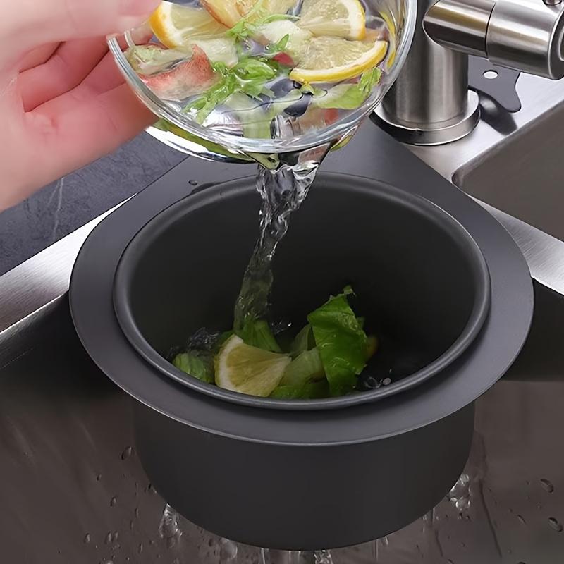 1pc Black Swan Stainless Steel Sink Strainer Basket, Modern Metal Faucet Hanging Corner Filter for Kitchen Waste, Durable Sink Organizer