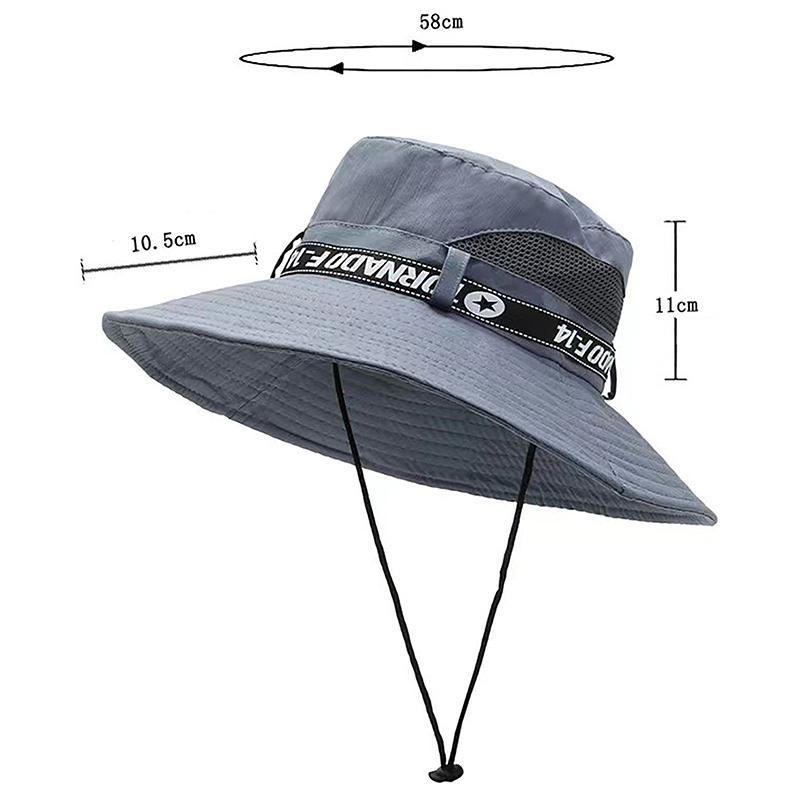 Pánská letní čepice s širokým okrajem, venkovní prodyšná čepice proti UV záření