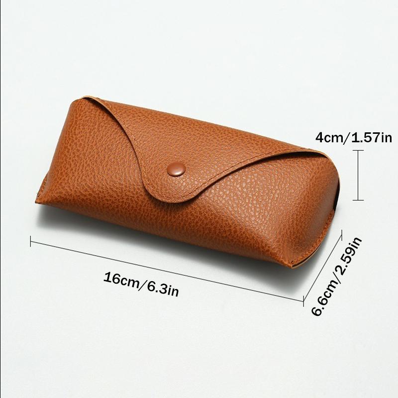 Fashionable Eyeglass Pouch Soft PU Leather Sunglasses Case for Men and Women On-the-Go