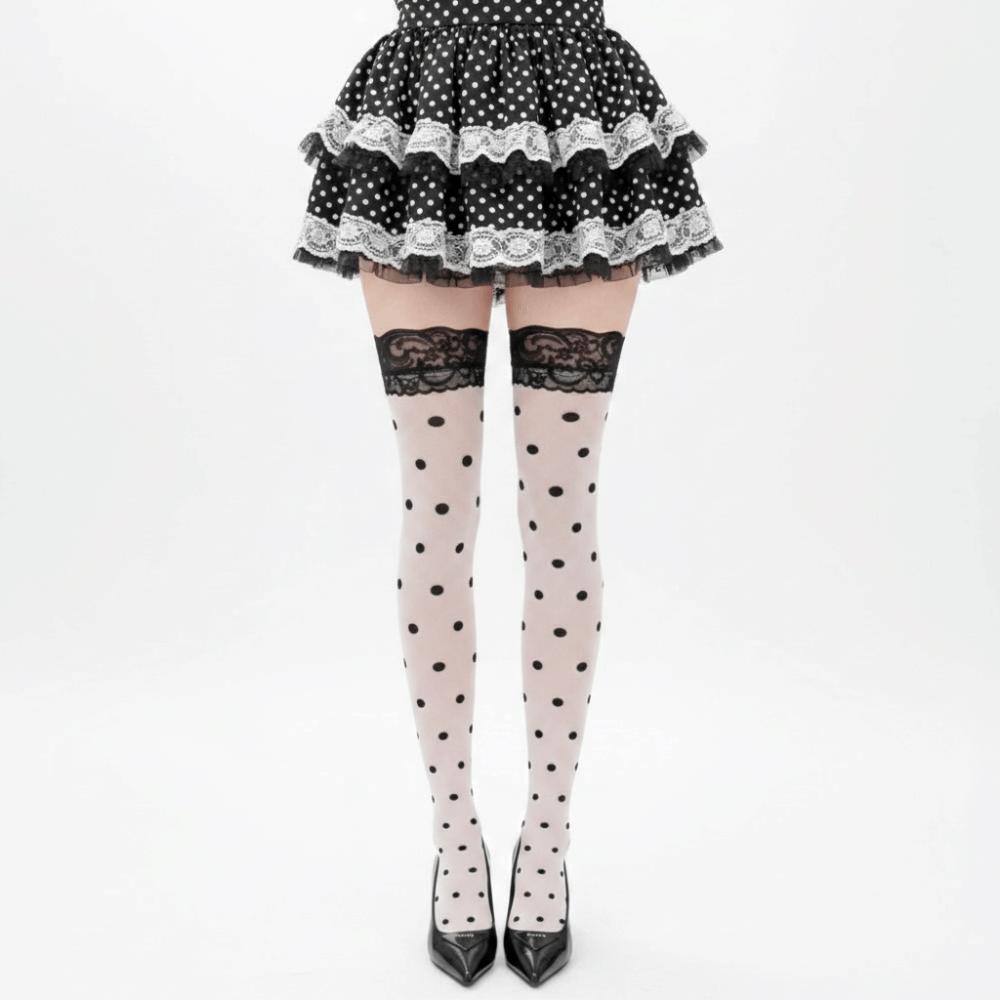 Breathable Thigh High Stockings Lace Trim Sexy Stockings Perfect Over Knee Stockings  For Women