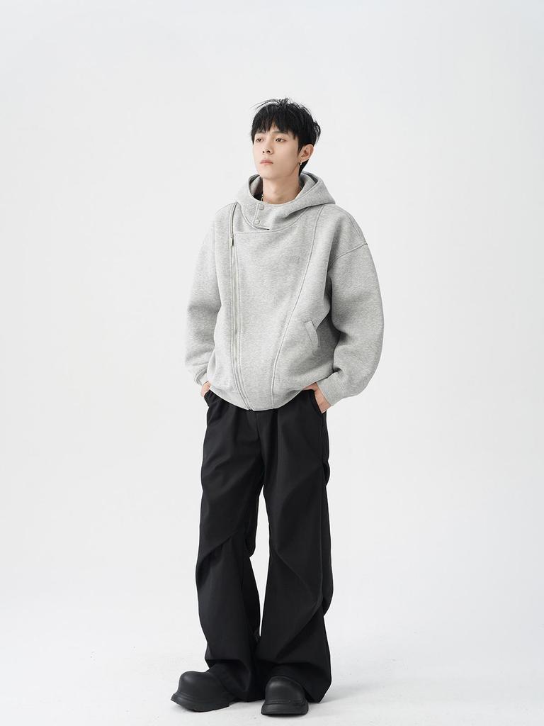 Amerikanischer Unisex Doppel-Reißverschluss-Hoodie: Frühling Schwergewicht Trendmarke Design Emotion Jacke