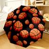 Basketball Pattern Background Umbrella 8-Frame for Travel, Camping, Casual Lightweight Portable Umbrella, Essential for Every Family Holidays Gift