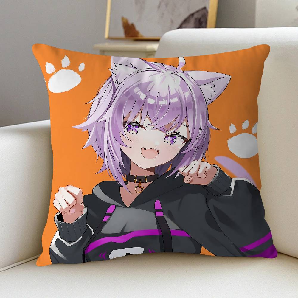 Nekomata Okayu Personalized Picture Text Home Decorative Pillows Household Gifts 45x45cm