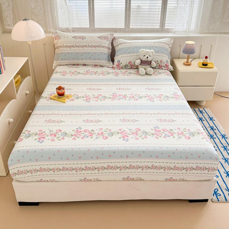 Square Geometric Cotton Fitted Sheet Set Grey and Orange Geometric Lines Bed Cover Adult Single 3pcs Bedding Deep Pocket Design