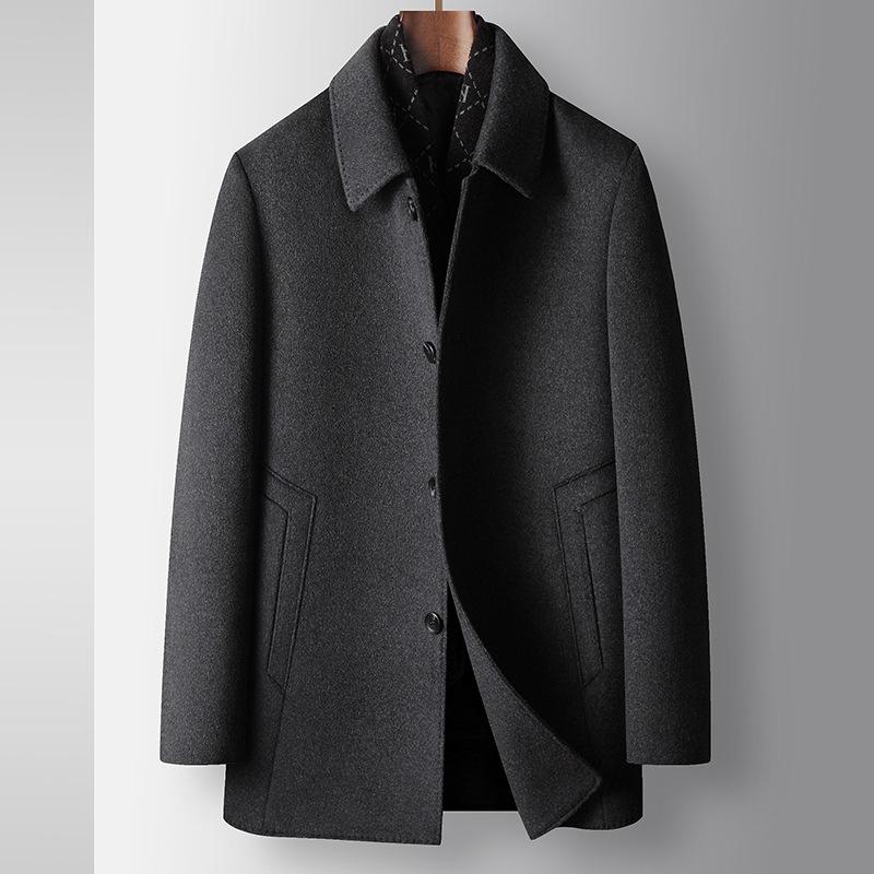 Herbst und Winter Executive Revers Business Take-off Daunenweste Mittelalte und junge Leute Beidseitige Tweedjacke