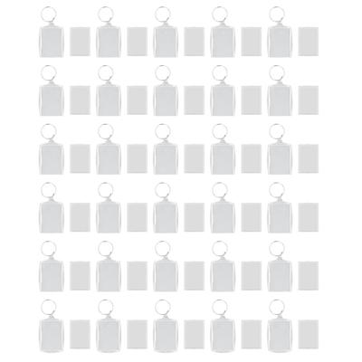30 Stück Fotoeinschub Schlüsselanhänger Klar Blank Bilderrahmen Schlüsselanhänger mit Sprengring für Personalisierung