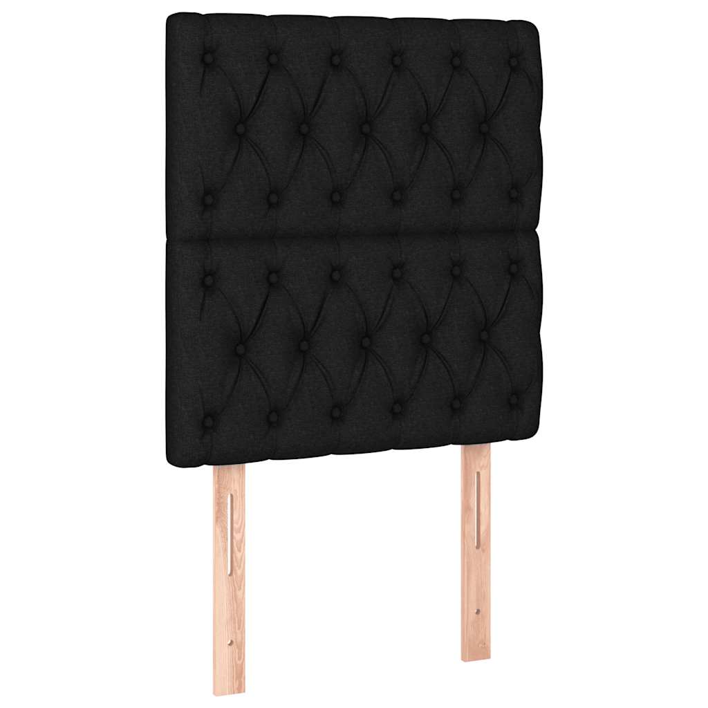Bed Frame without Mattress Black 80 x 200 cm Fabric