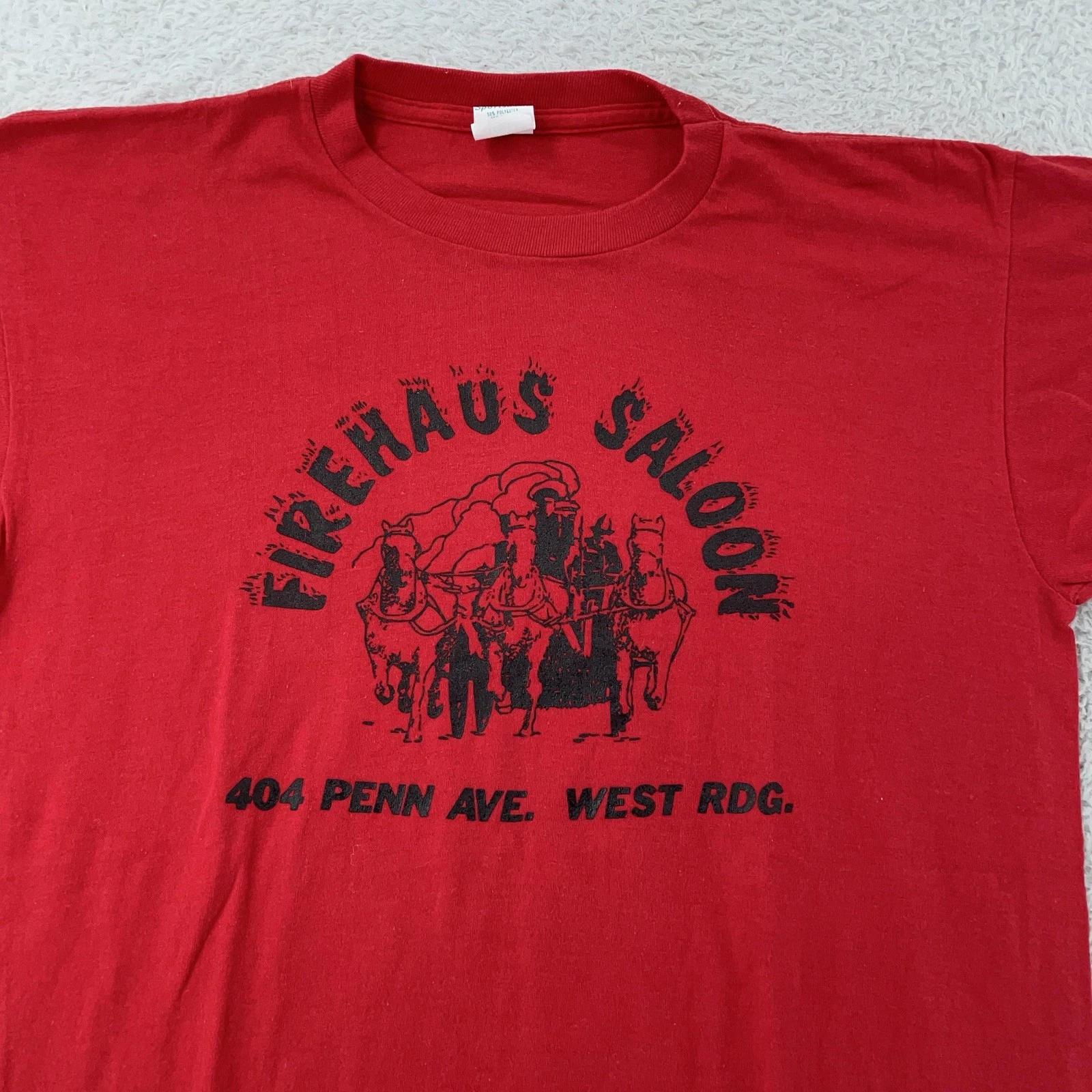 Vintage Firehaus Saloon T-Shirt Mens Small West Reading Pennsylvania Bar 80s S