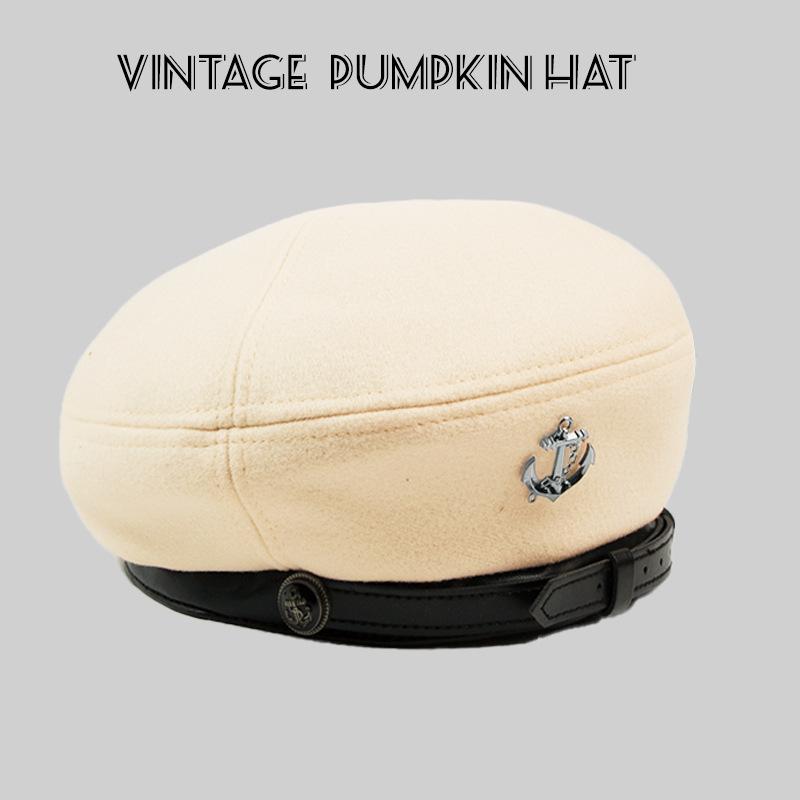 

Осенне-зимняя милая и пикантная шерстяная шляпа-берет, дизайн в британском ретро-стиле, маленькая восьмиугольная шляпа, шляпа художника для женщин One Size