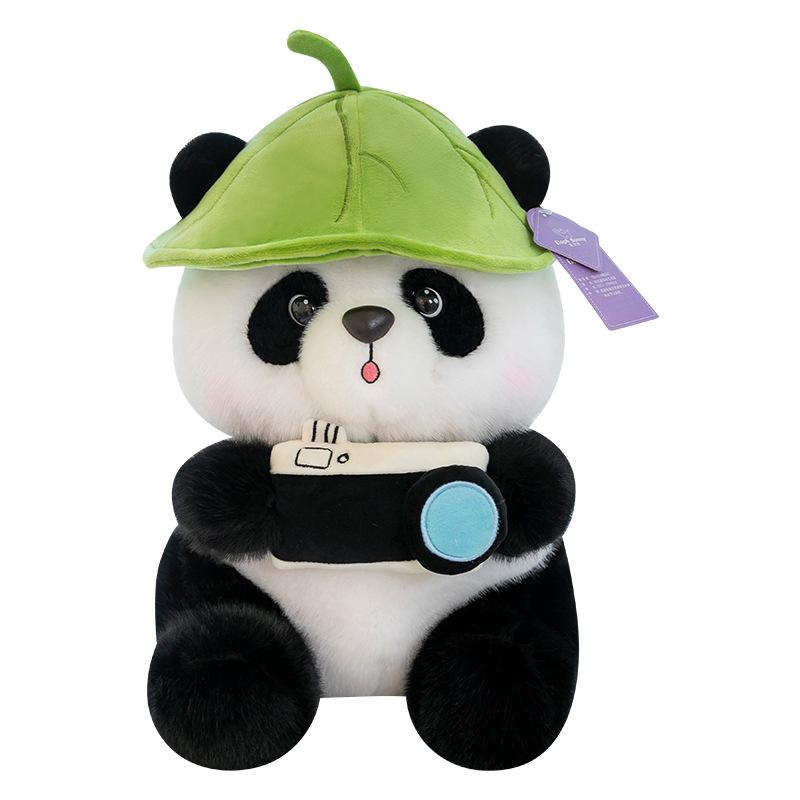 

Camera Panda doll throw pillow new cute memorial panda plush toy doll 25cm 0.215kg