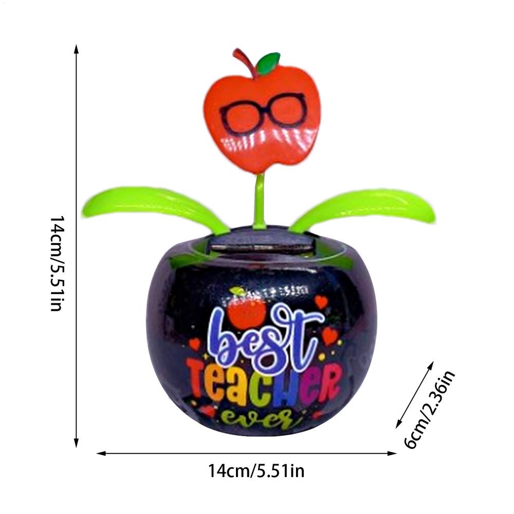 Solar Powered Dancing Flower Sunflower Solar Ornament Shaking Head Car Ornaments for Home Bedroom Dashboard Decoration