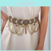 Ethnic Style Waist Chain With Alloy Filigree Coins For Traditional Dress