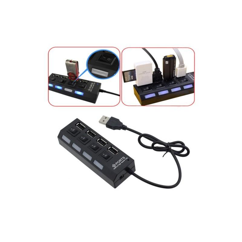 

Black Led 4 Port Usb 2.0 Hub With Premium Quality Craftsmanship And Timeless Design