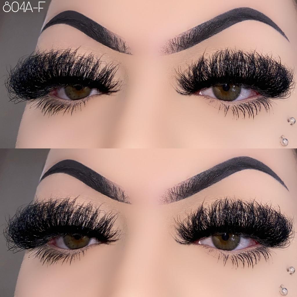 Russian 25MM Fluffy Lashes D Curl Mink Lashes Long Thick Natural False Eyelashes Wholesale Lashes Vendors Makeup Mink Eyelashes