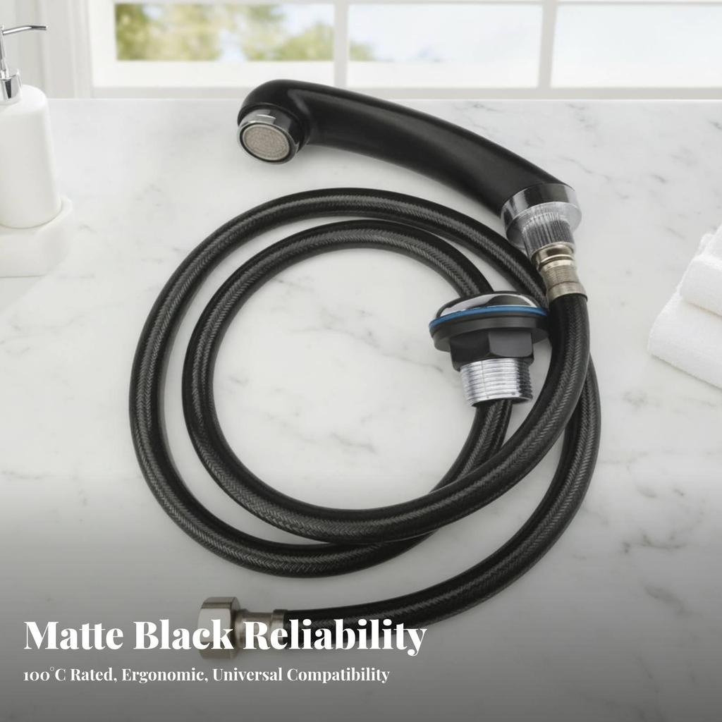 Salon Shampoo Sprayer Black Bowl Spray Head Universal Fit