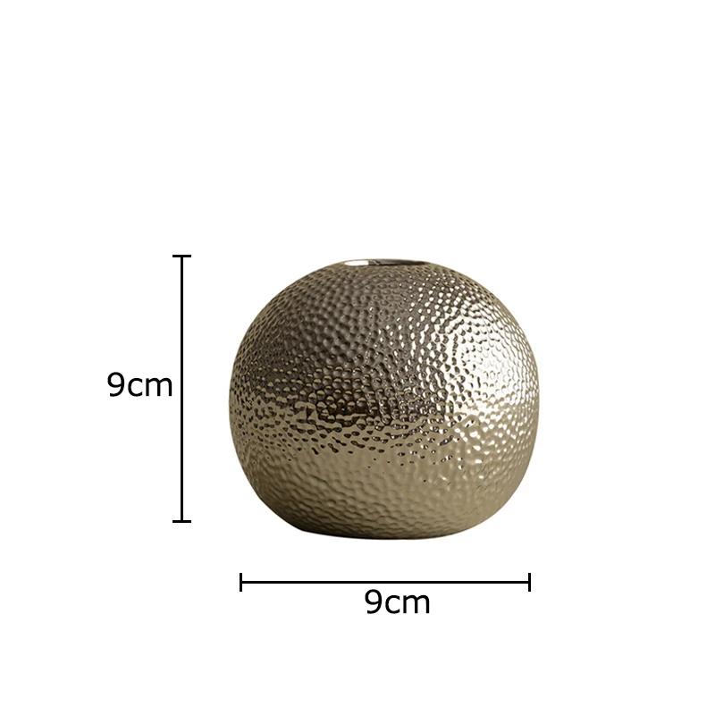 Creative Hammer Pattern Ceramic Vase Round Flower Pots Desk Decoration Flower Arrangement Floral Vases Room Aesthetic Decor