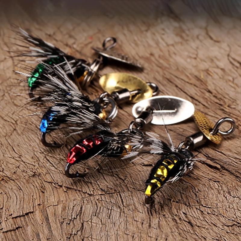 5pcs Fly Fishing Flies Decoy Baits Lightweight Artificial Insects Fishing Baits