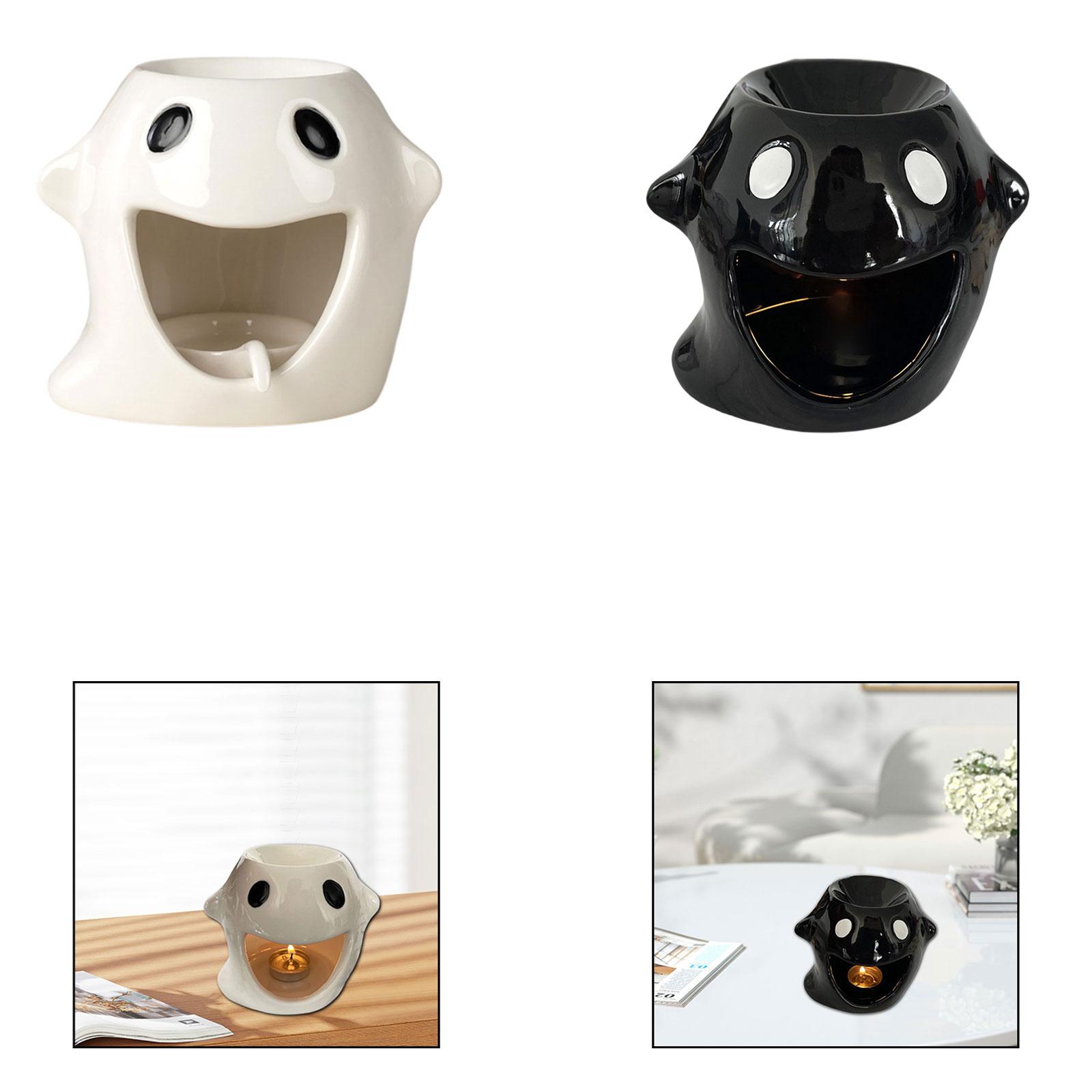 

Essential Oil Burner,Aroma Oil Warmer Tabletop Oil Diffuser Home Fragrance Porcelain Ornament for Bedroom Office SPA Yoga Home білий